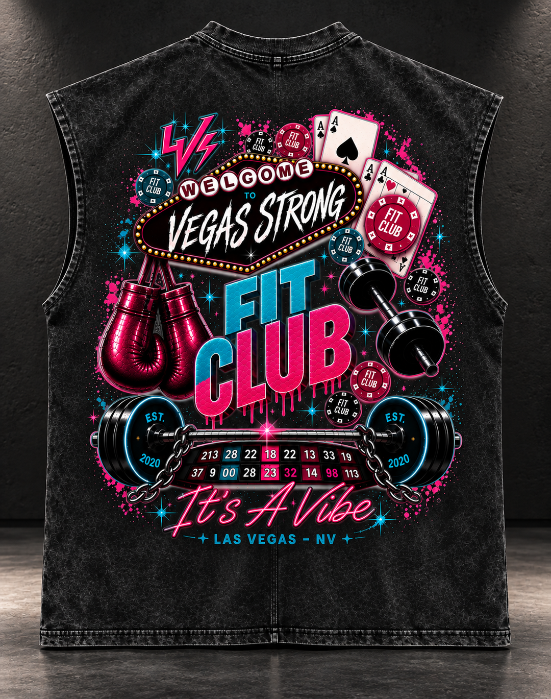 Fit Club Vegas- Sleeveless Tee