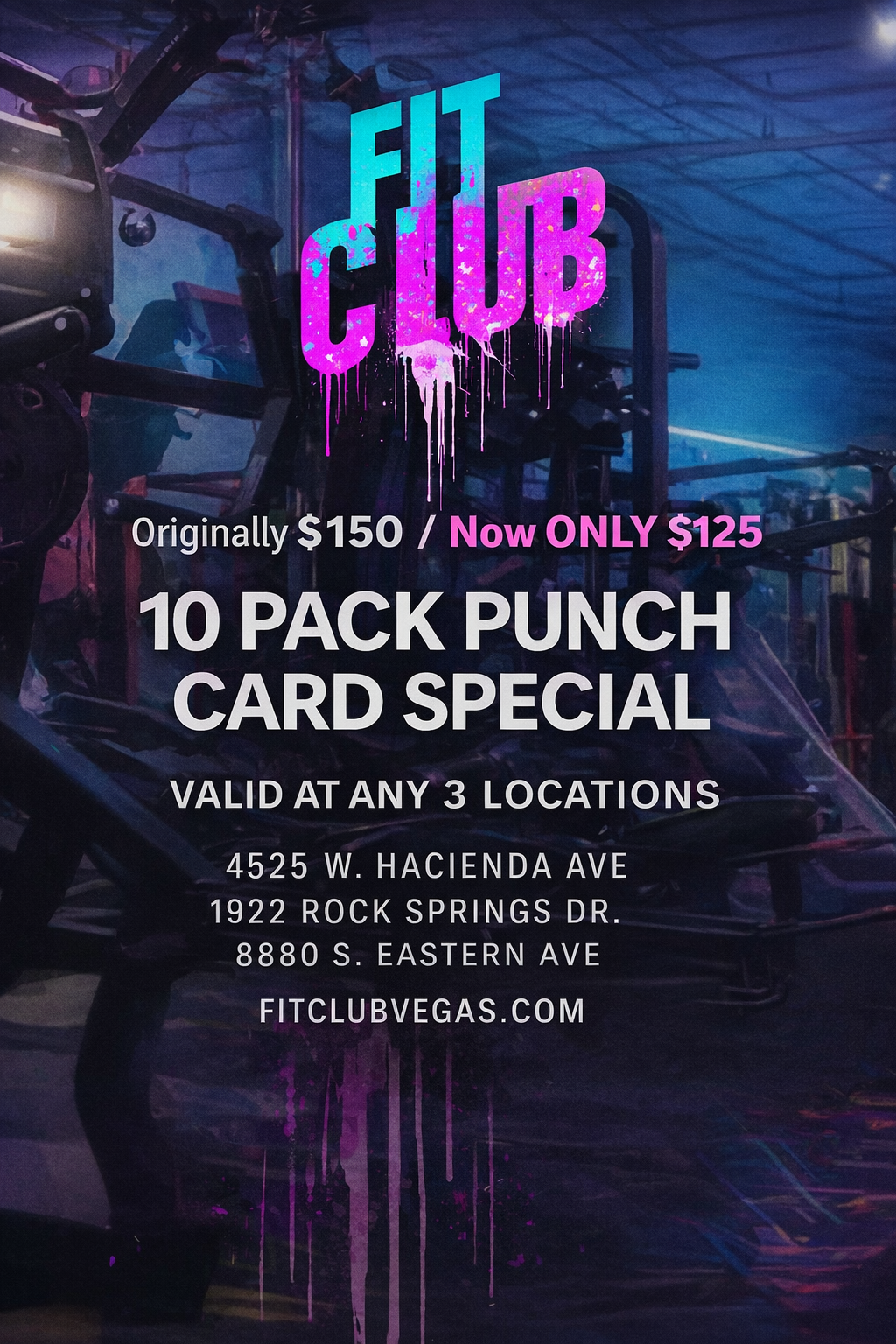 Fit Club 10 Day Punch Card